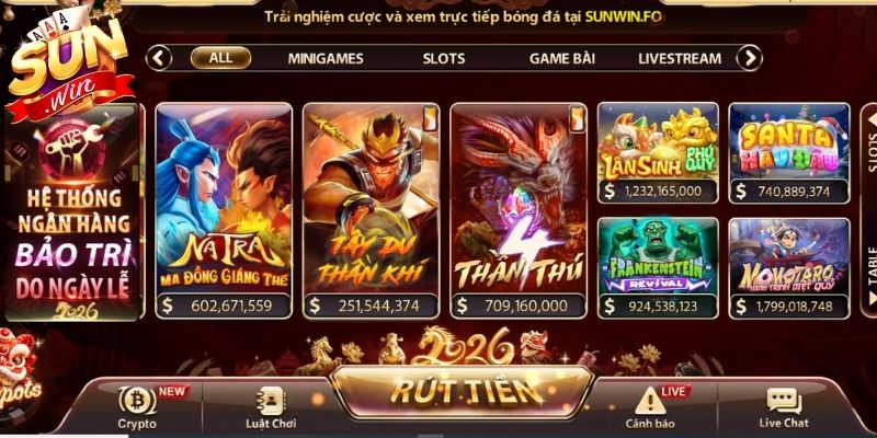 Trải nghiệm quay thưởng hiện đại trong Tây Du Thần Khí Sunwin