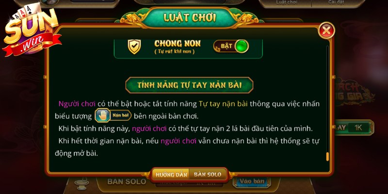 Xì Dách Hoàng Gia Sunwin - Hướng Dẫn Cách Chơi Từ A-Z 3 Tính năng tự tay nặn bài tạo cảm giác chân thực